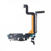 Шлейф для Apple iPhone 14 Pro Max на разъем зарядки/микрофон (черный) Премиум