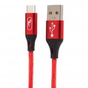 Кабель SKYDOLPHIN S55T (USB - Type-C) (красный) 1 метр — 1