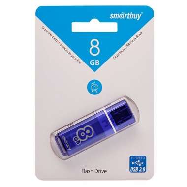 USB-флеш 8GB Smart Buy Glossy (синий) — 2