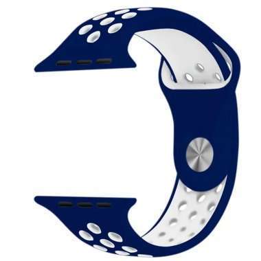Ремешок для Apple Watch 42 mm Sport Loop (бело-синий) — 2
