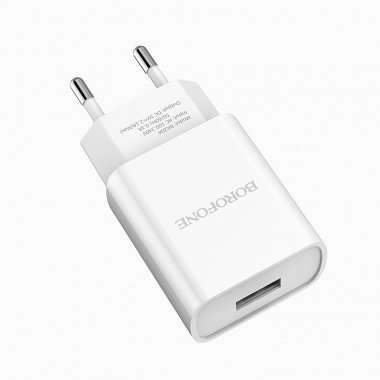 Сетевое зарядное устройство Borofone BA20A Sharp USB (белое) — 4