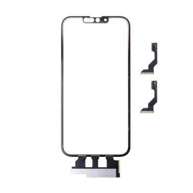 Стекло с тачскрином в рамке для Apple iPhone 13 в сборе с OCA пленкой (черное) &mdash; 1